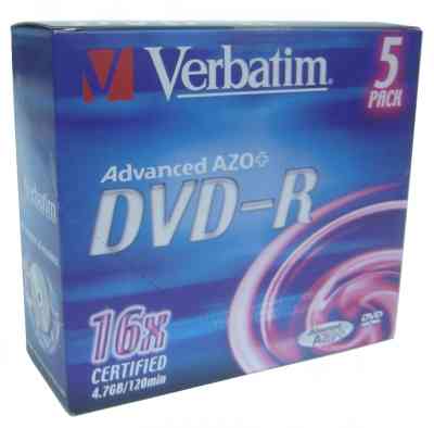 Verbatim DVD-R 47GB 16x Pack 5  LPI